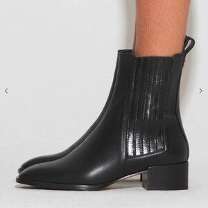 Aeyde Neill Black Calf Chelsea Boots 39 NWT